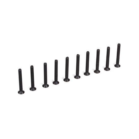 TLR235004 Flat Head Screws, M3 x 25mm (10)