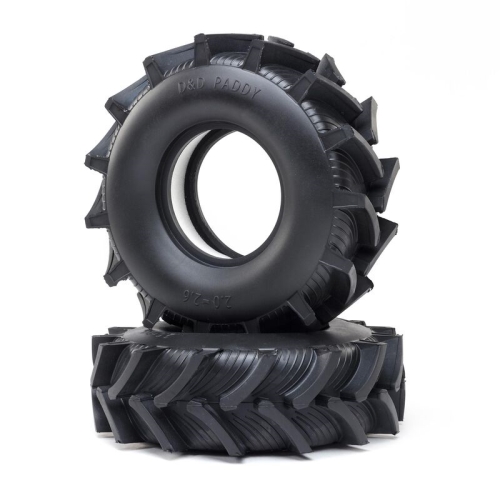 LOS44004 D&amp;D Paddy Tire w/Foam (2): LMT Mega