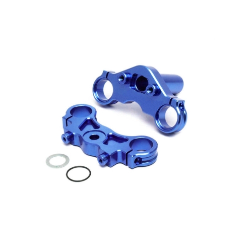 LOS364003 Aluminum Triple Clamp Set, Blue: Promoto-MX