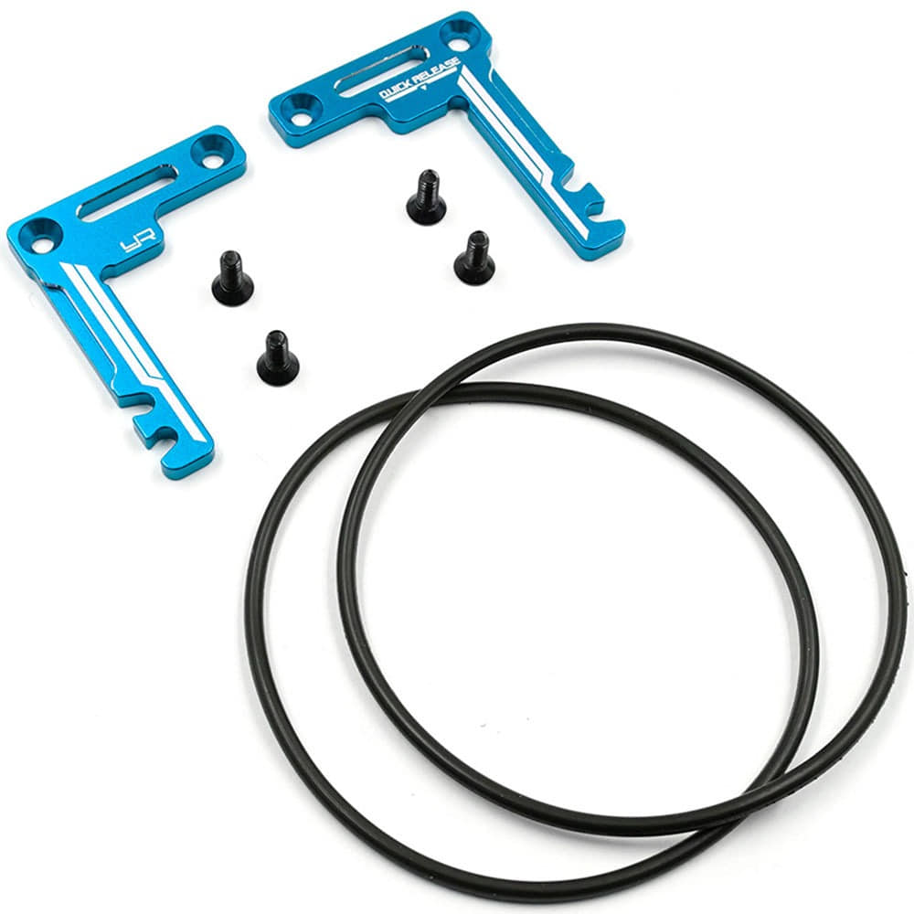 TATT-075BU Aluminum Short Battery Holder Set for Tamiya TT02 (타미야 TT-02)