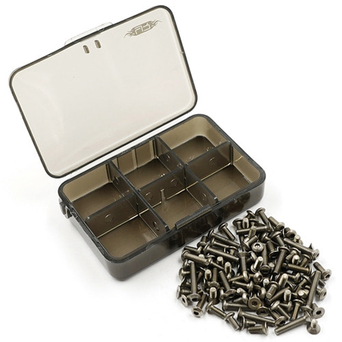 TSAS-0006 [128개입] Titanium Screw Assorted Set w/Box for Tamiya CC02 (타미야 CC-02)