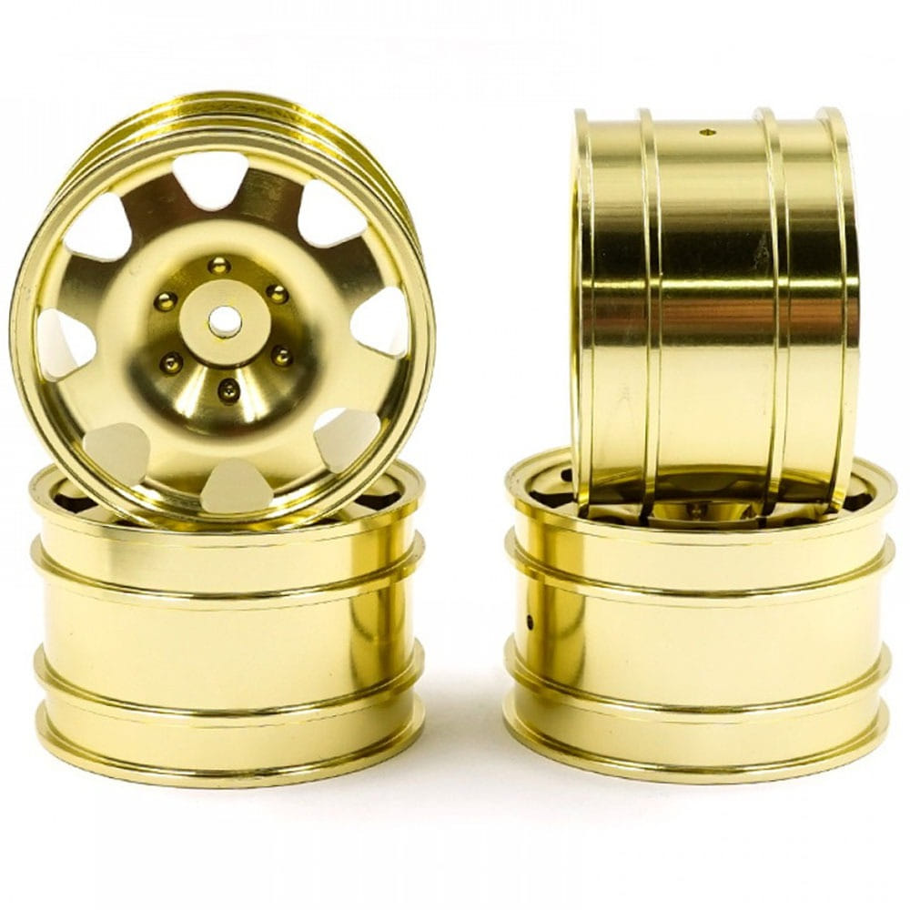 WL-0175GD (4개입) Aluminum CNC8 Spoke Rim Set for Kyosho Optima, Optima Mid, Javelin, Ultima (교쇼 옵티마, 옵티마 미드, 자블린, 얼티마)