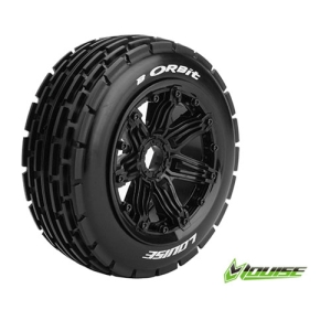 L-T3265B B-ORBIT 1/5 BUGGY FRONT TIRE SPORT / BLACK RIM HEX 24MM / MOUNTED (본딩완료 / 반대분)