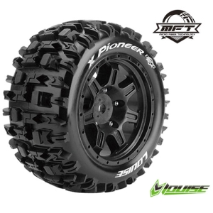 [입고완료]L-T3296B X-PIONEER TRAXXAS X-MAXX용 MFT MONSTER TRUCK TIRE SPORT / BLACK RIM HEX 24MM / MOUNTED(반대분)