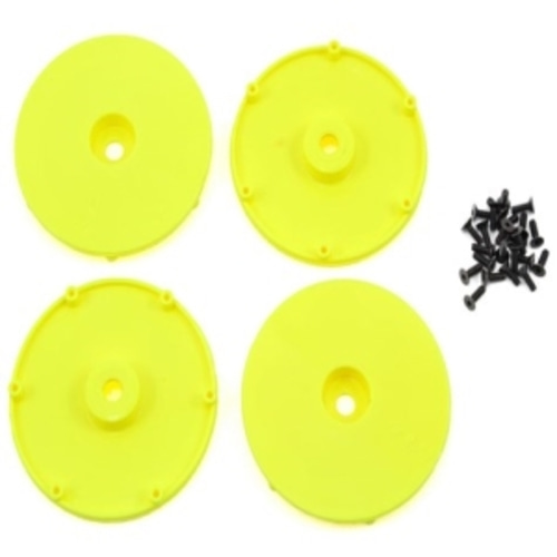 TLR43006 Wheel Disk, FL Yellow w/Screws (4): 22SCT/2.0