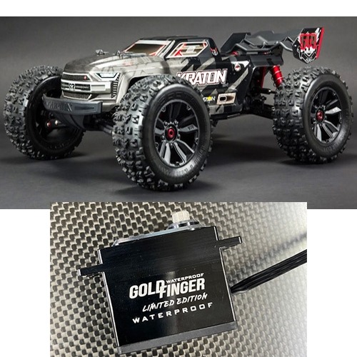 [기자재 별도 최신버전] ARA106053 KRATON 1:8 4WD EXtreme Bash Roller (Black) 크라톤 EXB + C900W 풀메탈서보