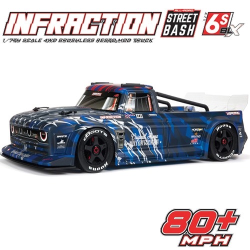 ARA7615V2T1 ARRMA NEW V2 1:7 INFRACTION Street Bash 6S BLX All-Road (BLUE) 인프렉션