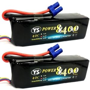 2개묶음 [초대용량/긴주행시간]YS Power 8400mAh 11.1V/3S 40C~80C Lipo Pack(대형보트,대형차량용)