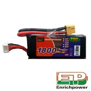 EP파워 1800mah 14.8V 75C XT60잭 드론용 리포배터리(210급~280급 드론에 전부사용가능)  