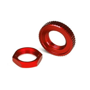 AX8345R Servo saver nuts, aluminum, red-anod  