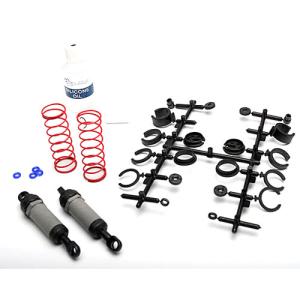 AX3760A Ultra Shocks (grey) (long) (complete w/ spring pre-load spacers &amp; springs) (2)