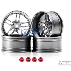 102062PS MST Paint silver FB 1/10 Drift Car Wheels offset 11 (4 PCS)