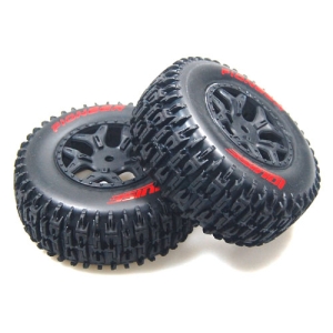 L-T3148SBLA SC-piONEER 1/10 Short Course 2.2인치x3.0인치 Tires Soft Compound / Black Rim (LOSI SCTE 4x4) / 본딩완료(반대분)