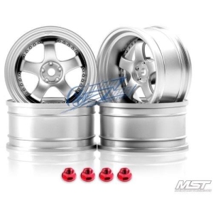 102066FS MST Flat silver SP1 1/10 Drift Car Wheels offset 9 (4 PCS)