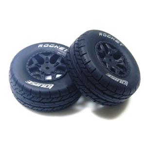 L-T3154SBLA SC-ROCKET 1/10 SC Tire Soft Compound/Max 2.2인치/3.0인치 Black Rim (For Losi Ten-CTE 4X4) 본딩완료 (반대분)