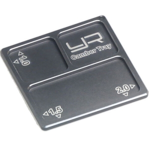 YA-0330GM Yeah Racing 2 In 1 Aluminum Camber Gauge Tray 1.0 1.5 2 Angles GunMetal For 1/10