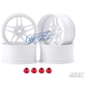 102061W MST White FB RC 1/10 Drift Car Wheels offset 8 (4 PCS)