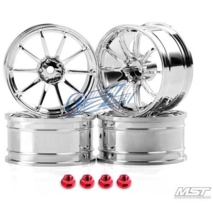 102069PS MST Paint silver RS II 1/10 Drift Car Wheels offset 7 (4 PCS)