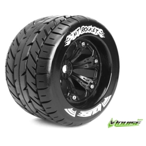 L-T3217BH MT-ROCKET SPORT Compound / Black Rim / 1/2&quot; OFFSET (2) 1/8 Scale Traxxas Style Bead 3.8인치 Monster Truck(반대분)레보,써밋,이맥스,세비지,E6