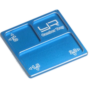 YA-0330BU Yeah Racing 2 In 1 Aluminum Camber Gauge Tray 1.0 1.5 2 Angles Blue For 1/10