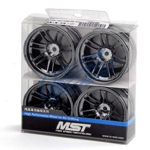 MST PREMIUM DRIFT Silver Black 7 spoke 2 rib wheels offset 3 (4PC/한대분)