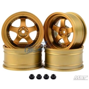 102065GD MST Gold SP1 RC 1/10 Drift Car Wheels offset 7 (4 PCS)