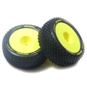 L-T3134SYH T-PIRATE 1/8 Truggy Tire Soft Compound / 1/2 offset Yellow Rim / 본딩완료 (반대분)