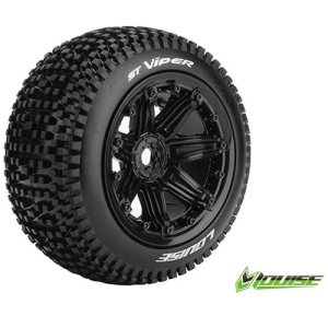 L-T3289B ST-VIPER 1/8 STADIUM TRUCK TIRE / SPORT / BLACK RIM HEX 17MM / MOUNTED (본딩완료 / 반대분)