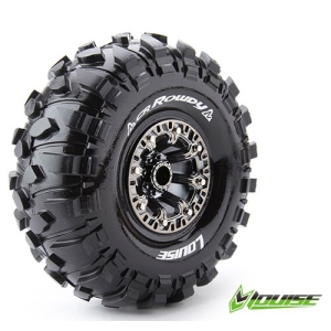 L-T3238VBC CR-ROWDY 2.2인치 CRAWLER TIRE SUPER SOFT COMPOUND BLACK CHROME RIM/MOUNTED