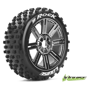 L-T3270BC B-ROCK 1/8 Buggy Tire SPORTS / Chrome Rim / Mounted (반대분, 본딩완료)