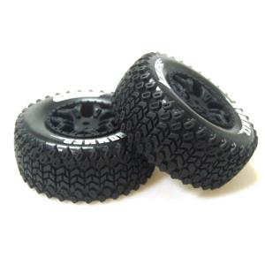 L-T3224SBLA SC-HUMMER 1/10 Short Course 2.2인치x3.0인치 Tires Soft Compound / 2.2인치x3.0인치 Black Rim (2) / 12mm HEX