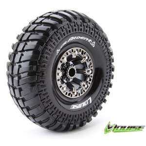 L-T3237VBC CR-ARDENT 2.2인치 CRAWLER TIRE SUPER SOFT COMPOUND BLACK CHROME RIM/MOUNTED