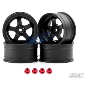 102065FBK MST Flat black SP1 1/10 Drift Car Wheels offset 7 (4 PCS)