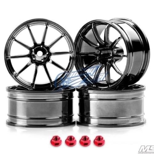 102070SBK MST Silver black RS II 1/10 Drift Car Wheels offset 9 (4 PCS)