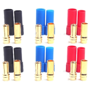 UP-XT150-3 XT150 Connectors w/ 6mm Gold Connectors (검정,빨강,파란 각각 2set)