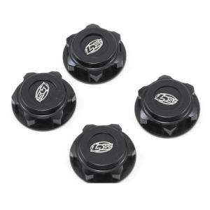 LOSA3538BL Covered 17mm Aluminum Wheel Nuts (Black) (4) - 풀림방지 기능