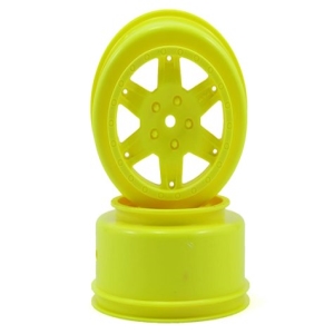 TLR7004 12mm Hex Short Course Wheels (Yellow) (2) (22SCT/TEN-SCTE)