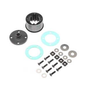 LOS252066 Diff Housing Set, Aluminum (1): DBXL-E