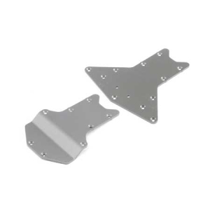 LOS241022 Skid Plate Set,Front/Rear: LST 3XL-E