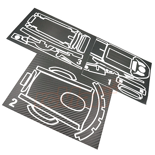 XS-59097 Xtra Speed Carbon Design Radio Sticker Black For Futaba 4PV