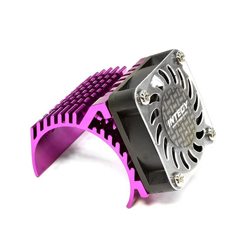 Side 40x40mm HS Cooling Fan+Heatsink Mount for 40mm O.D. Motor C25729Purple