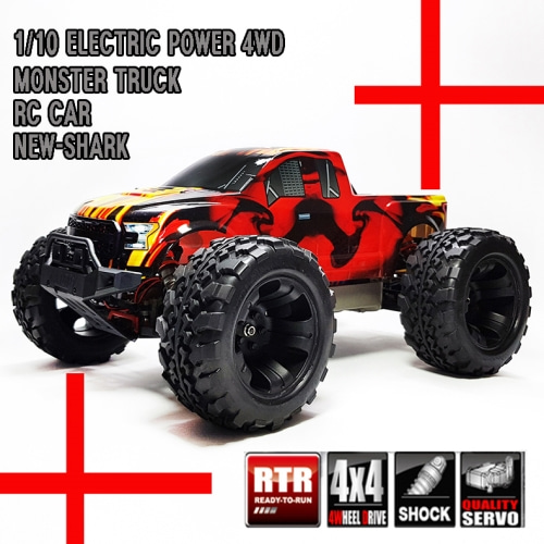 2.4G 1/10 SCALE 뉴-샤크 스페셜 전동 브러시리스 몬스터 트럭 입문추천(피닉스)