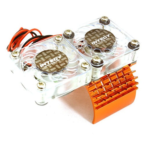 [#C23139ORANGE] Super Motor Heatsink+Twin Cooling Fan 540/550 TRX4 쿨링팬