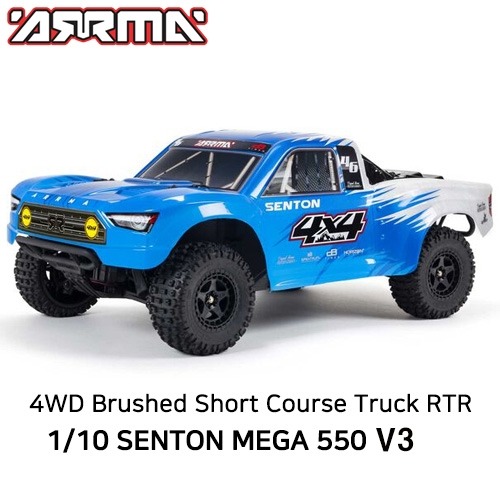 ARA4203V3T2 ARRMA 1/10 SENTON 4X4 V3 MEGA 550 Brushed Short Course Truck RTR