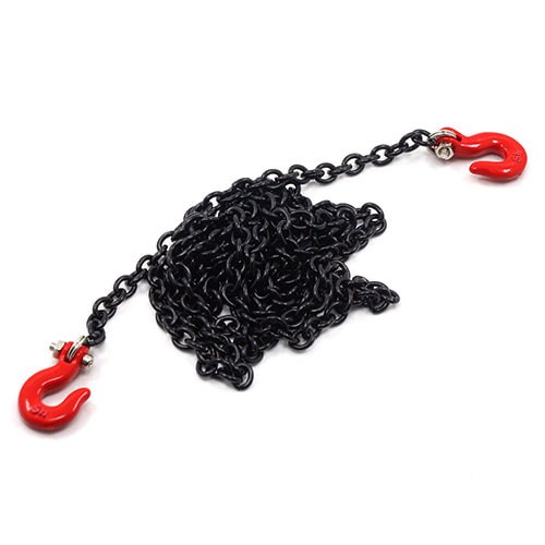 YA-0357BK 1/10 RC Rock Crawler Accessory 96cm Long Chain and Hook Set Black│스케일 악세사리