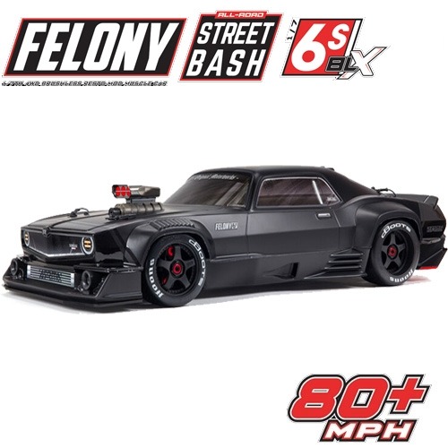 ARA7617V2T1 ARRMA 1:7 FELONY 6S BLX Street Bash All-Road Muscle Truck RTR (Black) 펠로니