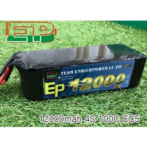 [초대용량! 4셀배터리] EP파워 12000mah 14.8V 100C EC5 (1/5 KRATON 8S, OUTCAST 8S 에 사용가능)