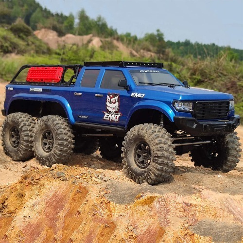 [#90100099] [완성품｜2단 미션] 1/10 AT6 6x6 Scale Rock Crawler ARTR (Blue) (크로스알씨 6륜 스케일 트럭)