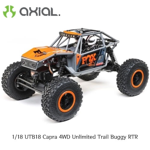 AXI01002T2 1/18 UTB18 Capra 4WD Unlimited Trail Buggy RTR, Grey 조종기,배터리,USB충전기 포함