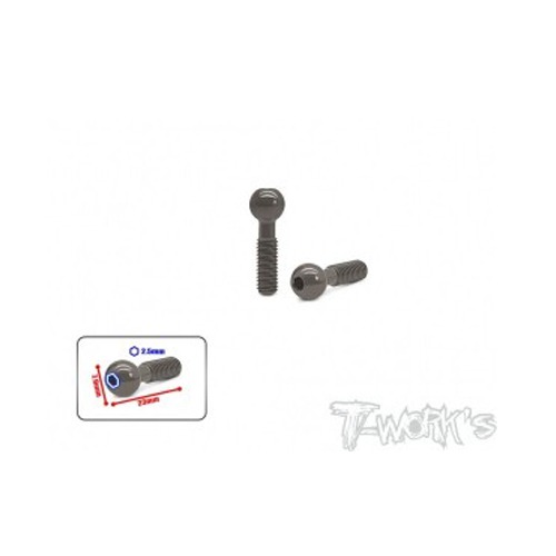 [TO-322-M] 7.9x23mm Hard Coated 7075-T6 Pivot Ball 2pcs. ( Mugen )